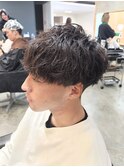 刈り上げマッシュショートツイストスパイラルパーマメンズ