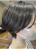 透明感ナチュラルショートボブ×黒髪暗髪シースルーバング