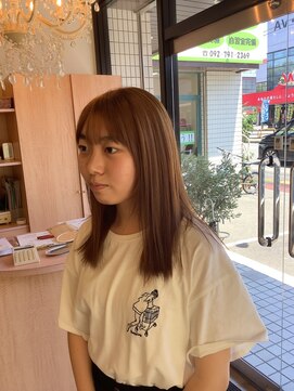 ヘアヌーダ ロング、カット、ラベンダーカラー、艶カラー、透明感カラー