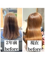 ジーナ 流山おおたかの森(Zina)&nbsp;顧客様Before→Before【流山おおたかの森/髪質改善/縮毛矯正】