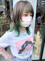 ヘアー アイス ルーチェ(HAIR ICI LUCE)&nbsp;インナーカラー/ミディアムウルフ/レイヤーカット/城倉