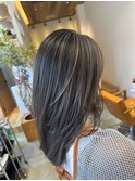 白髪ぼかし/シークレットハイライトモノグレージュ/20代30代40代