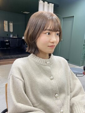 ソピ 名古屋名駅(sopi by invitation) ボブ　ベージュカラー　マロンベージュ　顔まわりカット