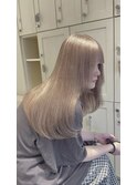 12309髪質改善金髪ミルクティーマロンベージュストレート