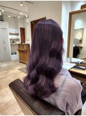 夏　ダブルカラー　パープル　愛され　20代30代髪質改善