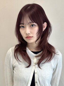 ライン(LINE) 韓国風/レイヤー/前髪カット/オリーブ/透明感/ハッシュカット