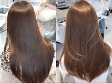 【レイヤー×髪質改善】大人気のセットメニュー☆[レイヤーカット×縮毛矯正]ストレートヘアとの相性◎