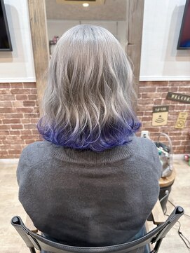 グロウ(GLOW) ホワイトシルバー×パープル