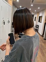 ヘアプレイスソル (HAIR PLACE SoL)&nbsp;ショートボブ/ナチュラルハイライト/ストレート