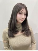オリーブグレージュ/レイヤーカット/髪質改善