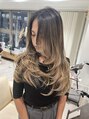 ブティック(boutique) ロングのレイヤーカットに合わせたデザインカラーも得意です!