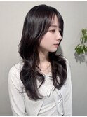 レイヤーカット/ボルドーカラー