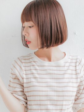 ルティア 池袋(Lutia) 前下がりボブ ナチュラルブラウン