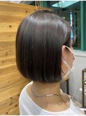 大人のミニボブ/ダークグレージュ/垂水