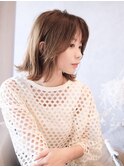 カジュアルボブ/顔周りレイヤー/外ハネカール/本牧