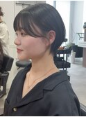 フェミニンで可愛いチェリーブラウンイメチェンボブ