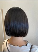 大人かわいいショートボブ 髪質改善うる艶カラー