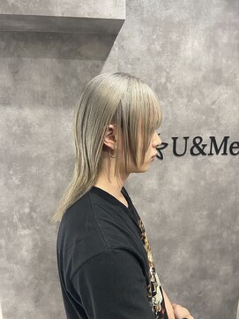 ジーナ サンシャイン通り池袋(Zina) ウルフ ジェンダーレスカット シルバーzina タナカユウタ