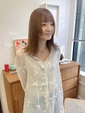 ヘアーアイスカルテット(HAIR ICI QUARTET) 大人可愛い透明感ピンクブラウンケアブリーチ小顔レイヤー