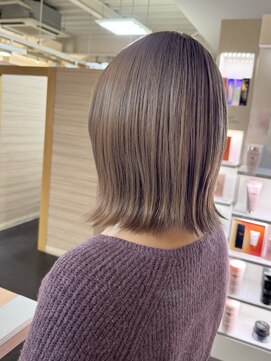 キャパジャストヘアー(CAPA just hair) ダブルカラーくすみベージュボブ