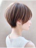 ショート くびれヘア ハンサムショート アッシュカラー 20代30代