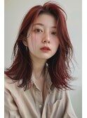 レッド/ハイトーン/ブリーチ/レイヤー/【lana hair新宿】