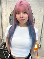 リル ラウム 原宿(LiL Raum)&nbsp;インナーカラー　ピンク　ブルー