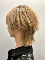 美容室 メザミー MESAMIES&nbsp;メンズカットウルフスタイル×ハイトーンブロンドヘア20代30代