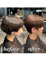 エノア 東京(ENORE) メンズも縮毛矯正&カラー&カットで爽やかイメチェン!