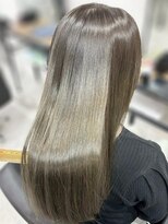 ハーシーバイアポロ 相模大野(HERSHE by apollo) x髪質改善/ホワイトグレージュ/レイヤーカット/チェリーブラウン