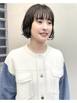 ヨーク(yoke) ショートボブ/ボブパーマ/オリーブカラー