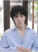 MEN’S/リバースセンターパート/ニュアンスパーマ/恵比寿