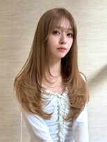 パルス ヨコハマ(PULSE yokohama)&nbsp;レイヤーボブハッシュカットヘーゼルベージュオリーブ髪質改善