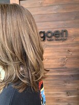 ゴエン(goen hair lounge)&nbsp;ハイライト　白髪ぼかし