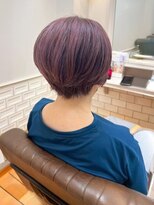 ナオシ トレス 富雄店(nao*c tres)&nbsp;ショートボブ × ラベンダーピンク【奈良市】