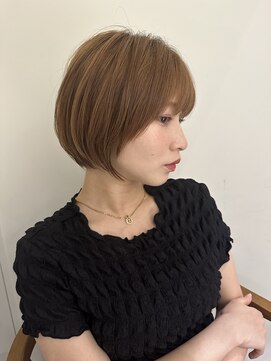ソワネ 表参道(soigne) 髪質改善カラーの丸みショートボブ*