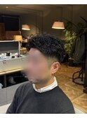 大人ツーブロックパーマ