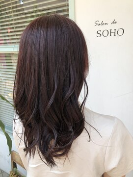 サロン ド ソーホー 蕨(Salon de SOHO) 【ツヤ感重視のヘアカラー】ほんのりパープルブラウン!
