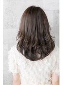 ヘルシーレイヤー×アッシュベージュ☆セミディ20代30代40代 b