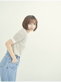 ボブ/カーキグレージュ/マッシュショート/大人かわいい[新宿駅]