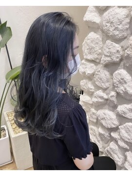 モアナ バイ ヘッドライト 沖縄東崎店(Moana by HEADLIGHT) Moana【東崎】#ネイビーカラー#ブルーブラック#パーマ