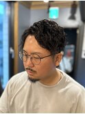 【銀座理容室】刈り上げ ツイストスパイラル ハードパーマ