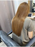 20代30代40代ストレートアッシュベージュ髪質改善艶感カラー