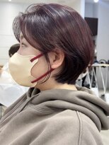 ビュー フクオカ(VIEW FUKUOKA)&nbsp;フェミニンで可愛いチェリーブラウンイメチェンボブ