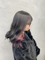 ファイブバイジエクト 堀江(FIVE by The Ect)&nbsp;インナーカラー　イヤリングカラー　インナーピンク