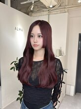 アルマバイロサ(ALMA by ROSA) えりなちゃん赤髪ロングヘア/担当:【ギャル仙人】RENTA