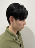 メンズマッシュセンターパートスパイラルパーマニュアンスパーマ