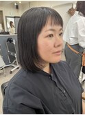 【中目黒】顔まわりレイヤーのミディアムヘア☆アッシュグレー