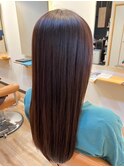 ブリーチなしカラー☆暗髪ブラウン☆大人可愛いエアストレート