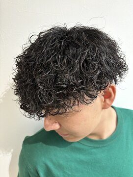 グラフ 立川(Graph.) 波巻きスパイラルマッシュパーマプードルメンズ